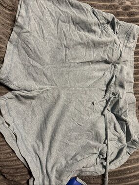 Light Gray Drawstring Lounge Shorts